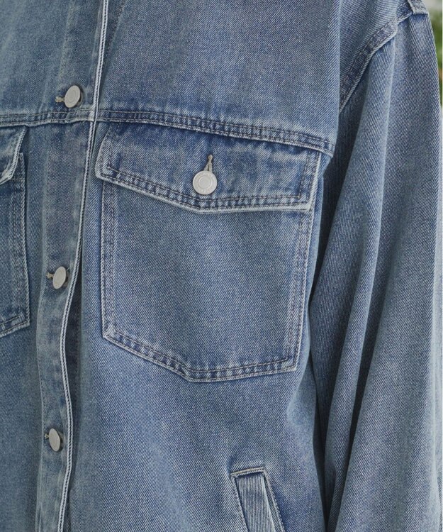 WEGO 【ANGIE VINTAGE】オーバーサイズデニムジャケット ブルー