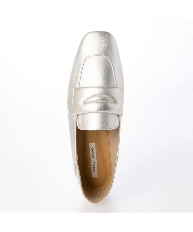 MODE ET JACOMO <MODE ET JACOMO>スクエアトゥコインローファー シルバー