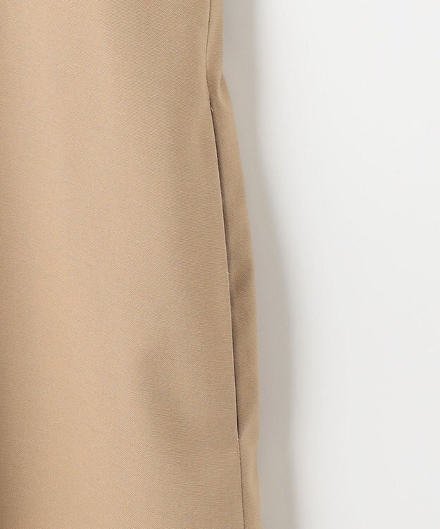 組曲 【洗える・シワになりにくい】リネン混オックスストレッチ キャミワンピース ベージュ系