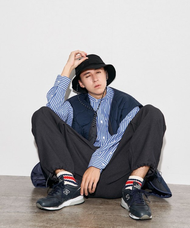 J.PRESS YORK STREET 【UNISEX】タイプライターストライプ シャツ ネイビー系1