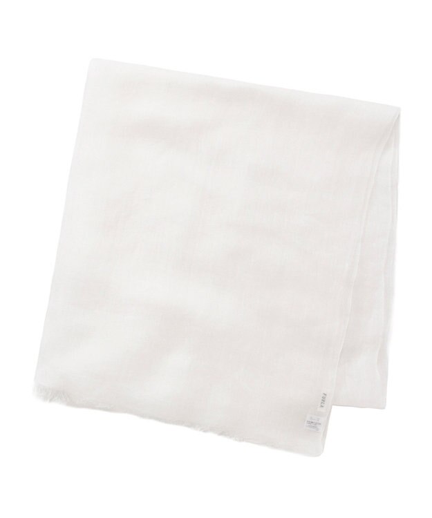 MOONBAT FURLA (フルラ) 無地ストール 麻 カシミヤ  180cm×85cm  手洗い可能 ホワイト