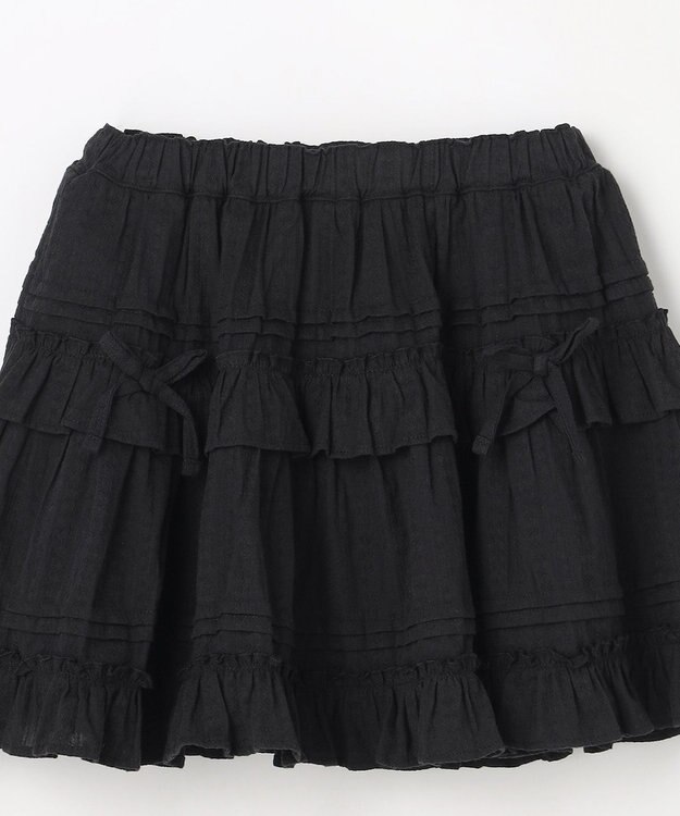 ANY KIDS 【洗濯機可能】カラミドビー ティアードスカパン ブラック