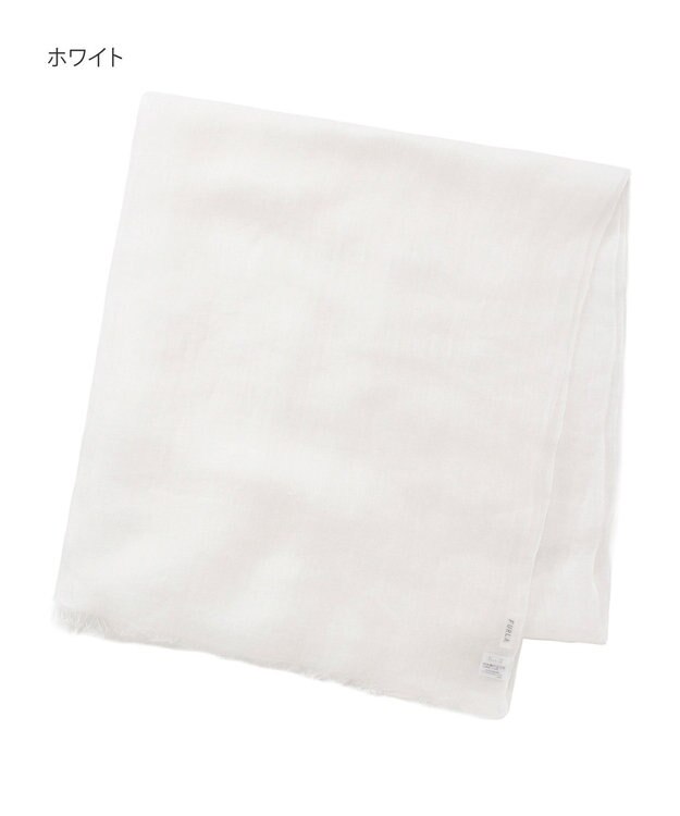 MOONBAT FURLA (フルラ) 無地ストール 麻 カシミヤ  180cm×85cm  手洗い可能 ホワイト