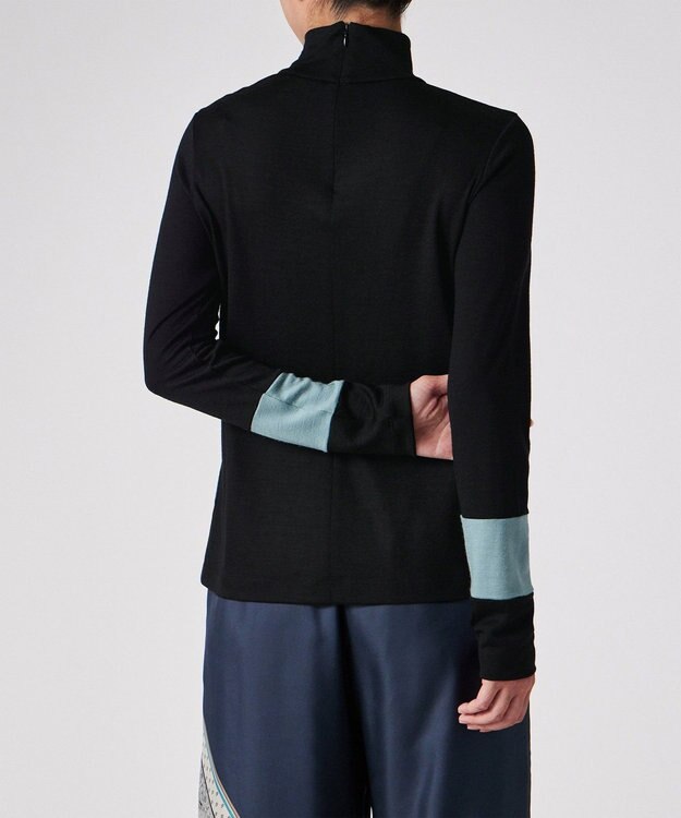 Paul Smith コントラストカラー ハイネック カットソー ブラック