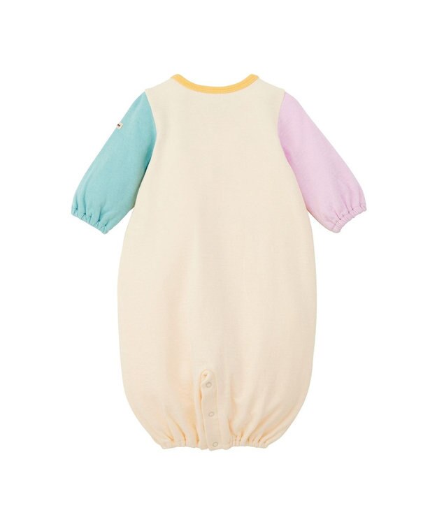 MIKI HOUSE HOT BISCUITS 【50-60cm】接結カノコ素材 ワンポイント刺繍 ツーウェイオール マルチカラー