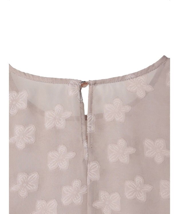 Green Parks ・ＥＬＥＮＣＡＲＥ　ＤＵＥ　フラワージャカードブラウス Gray Beige