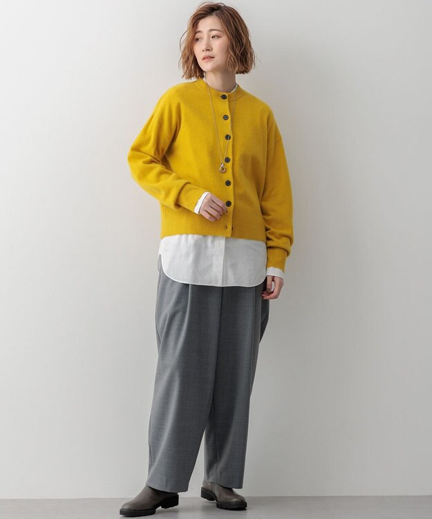 23区 S ナチュラルストレッチサキソニー バレル パンツ グレー系