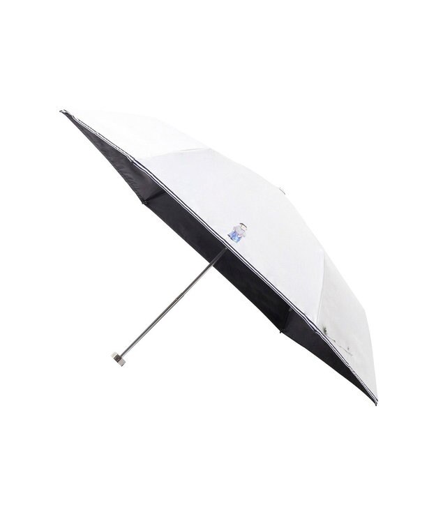 MOONBAT 【WEB限定】 POLO RALPH LAUREN（ポロ ラルフローレン） 晴雨兼用日傘 ワンポイントポロベア プリント 折りたたみ傘 ポーチタイプ 1級遮光/遮熱/遮光 オフホワイト
