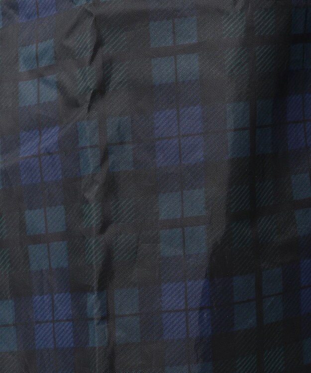 MOONBAT FLAT PURE レインコート チェック柄 リュック対応 ユニセックス 収納袋付き ネイビーブルー