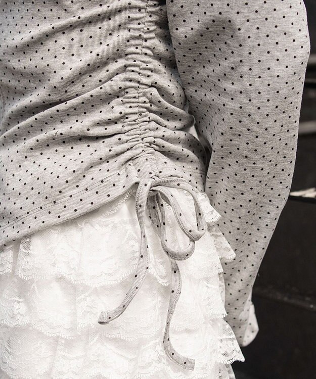 WEGO サイドリボンカットジップパーカー 柄2