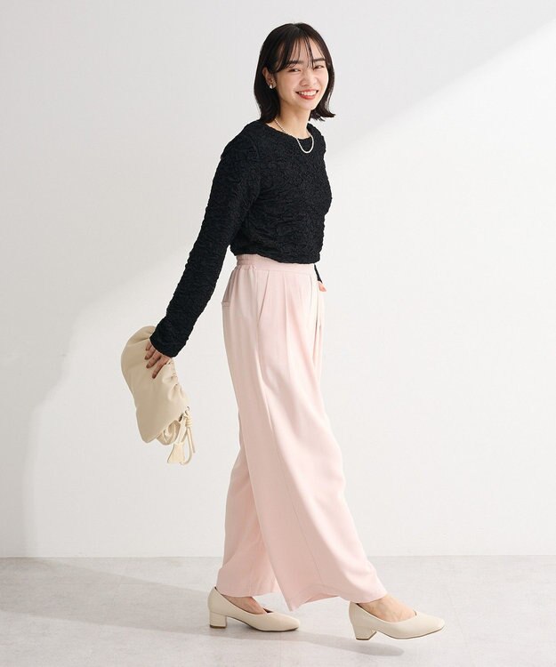 Green Parks シーンレスワイドパンツ Pink