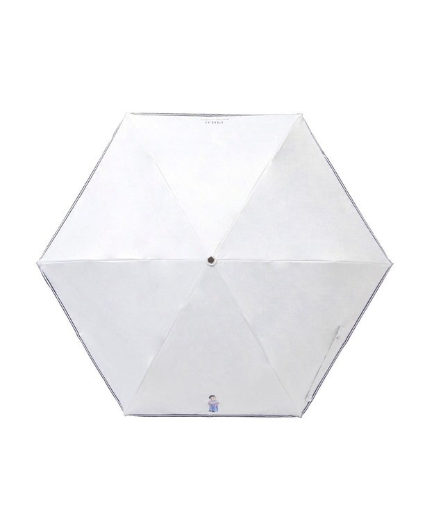 MOONBAT 【WEB限定】 POLO RALPH LAUREN（ポロ ラルフローレン） 晴雨兼用日傘 ワンポイントポロベア プリント 折りたたみ傘 ポーチタイプ 1級遮光/遮熱/遮光 オフホワイト