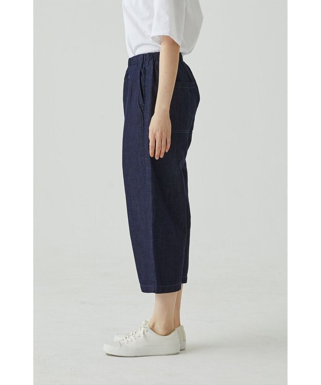 caqu FS linen cropped wide pants クロップド丈 リネンワイドイージーパンツ rinse