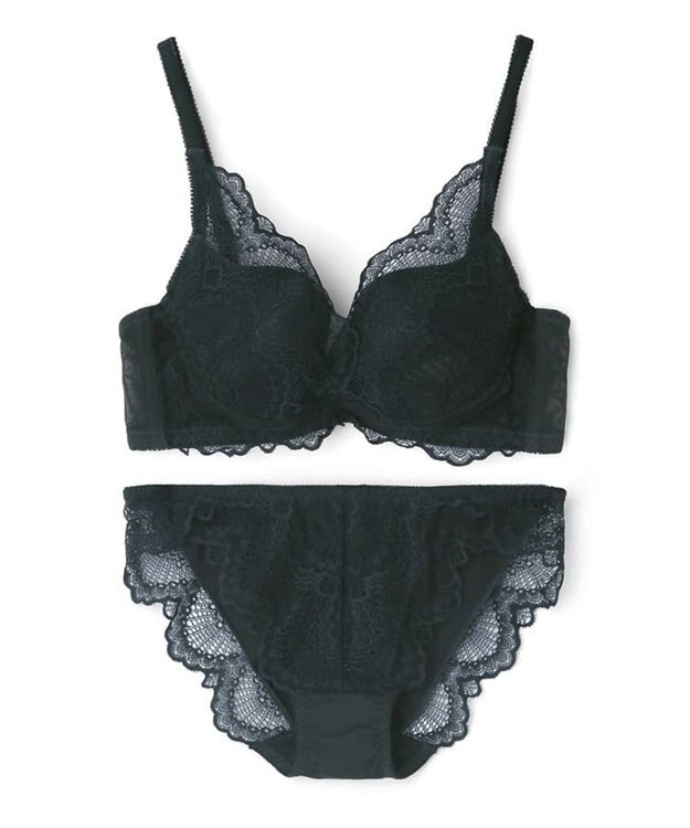 San-ai Resort（三愛水着楽園） 【新色アッシュローズ・アッシュグレー追加】 カシュクール脇高ブラジャー＆ショーツ グリーン