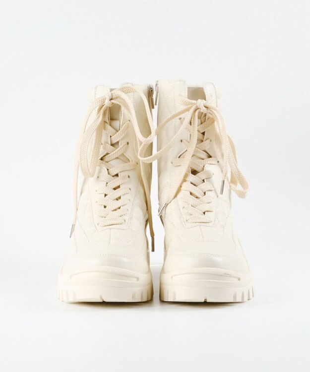 BONTRE 【MIONOTIS/ミオノティス】キルティングレースアップショートブーツ/40512 アイボリー