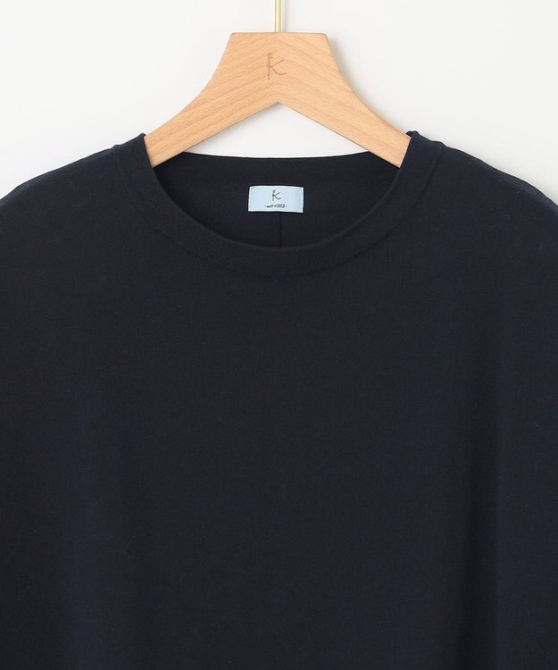 組曲 L 【洗える・型崩れしにくい】CHAI ニットTシャツ ネイビー系