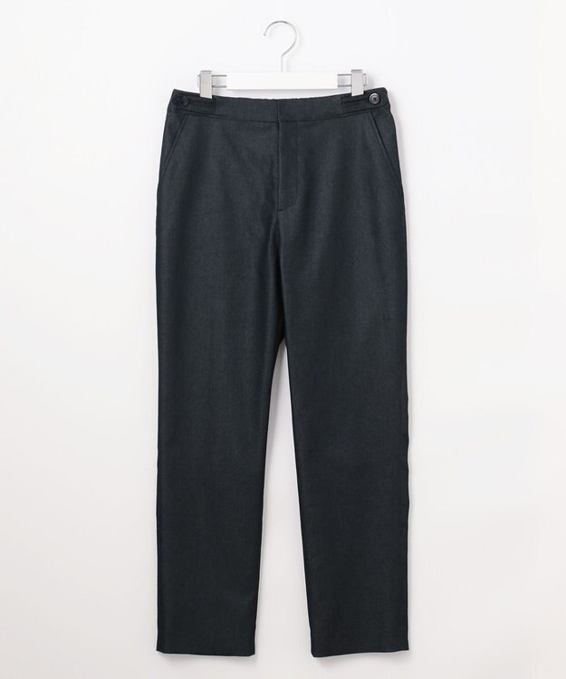 J.PRESS LADIES 【WEB限定・洗える】シャンブレーサテン テーパード パンツ 【WEB限定】ネイビーシャンブレー系