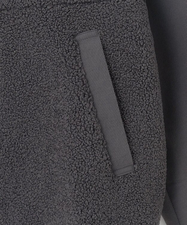 自由区 S 【洗える】ボアコンビ アウター スレート