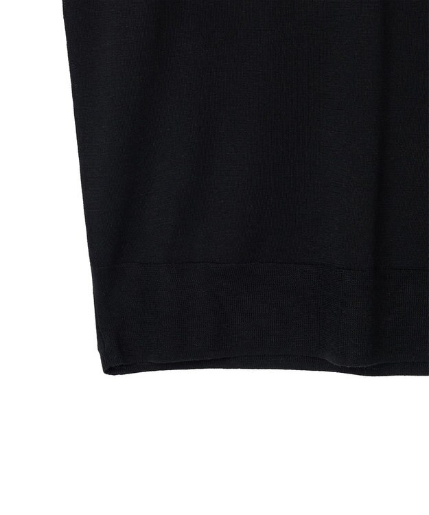 JOSEPH 【洗える】スーパーファインコットンシルク　Vネックニット Black