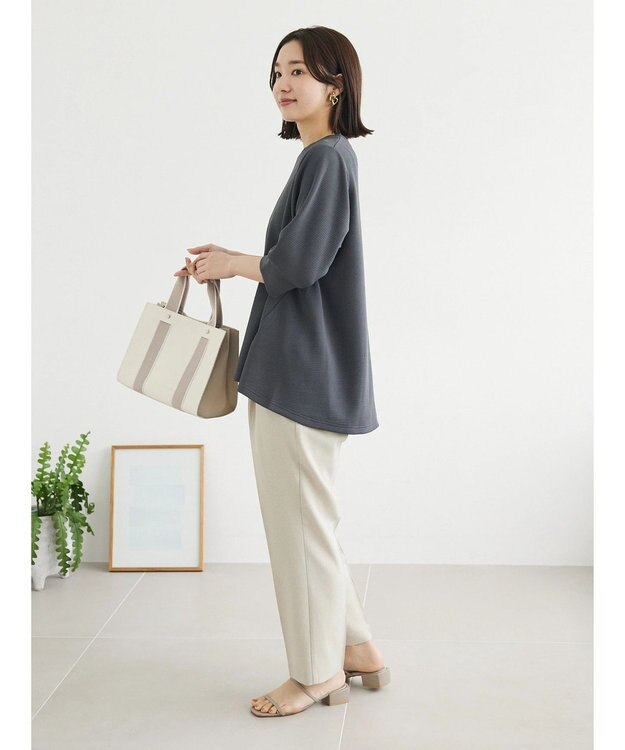 Green Parks 接触冷感　きれいシルエットパンツⅡ（テーパード） Beige