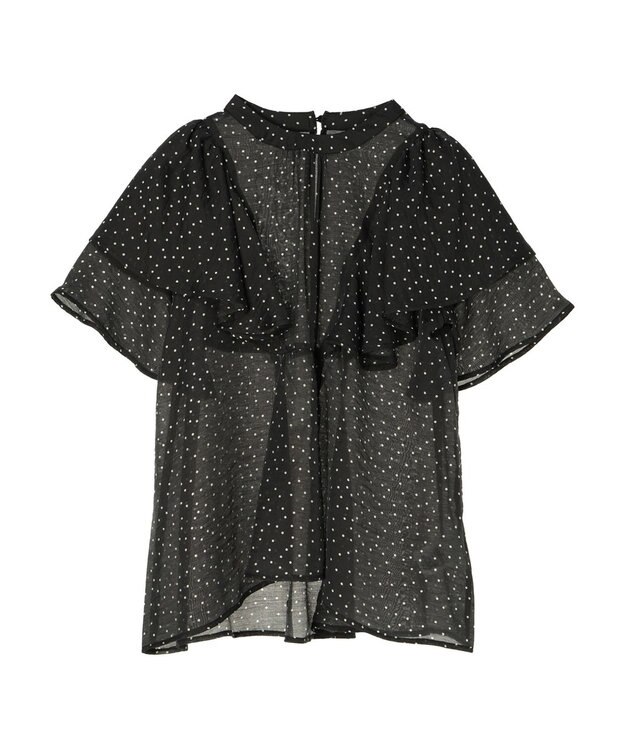 AMERICAN HOLIC 接触冷感シアーフリルブラウス Dot