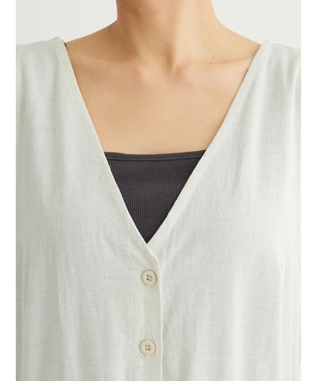 Green Parks インド 綿麻オールインワン Natural