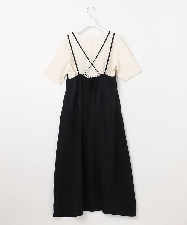 Feroux 【セットアイテム】シュリンクインナー × キャミワンピース ブラック系