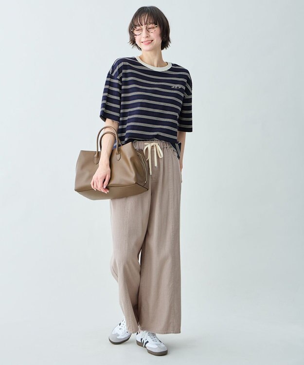 ANY リンガーTシャツ ネイビーボーダー