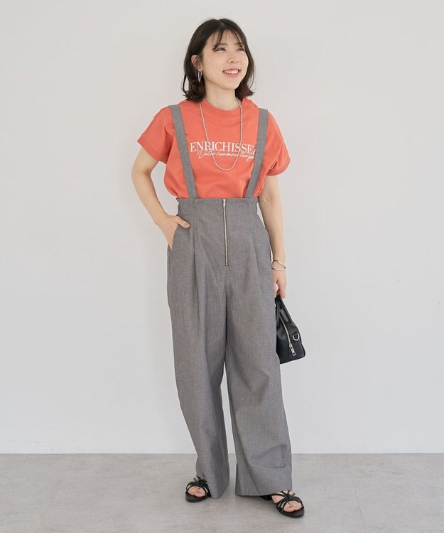 Green Parks 綿麻混２ＷＡＹ　サス付きＺＩＰパンツ Gray Mixture