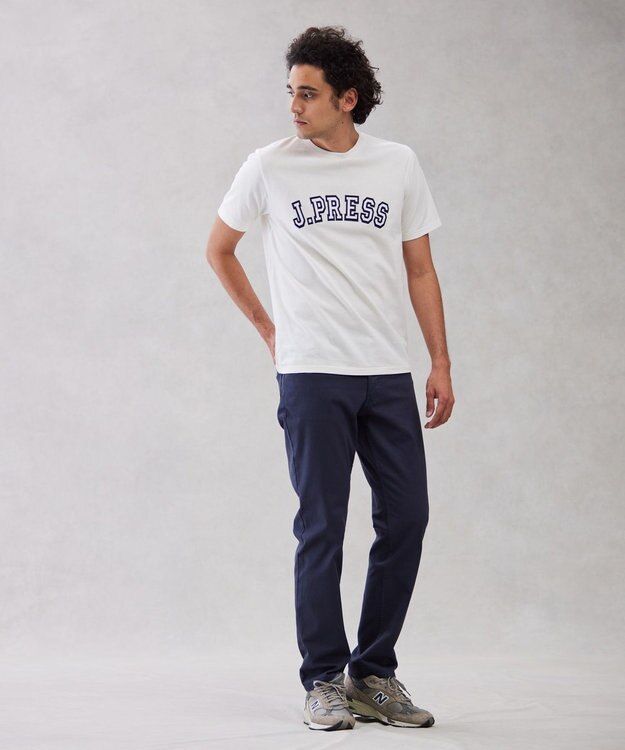 J.PRESS MEN アーチロゴ Tシャツ ホワイト系