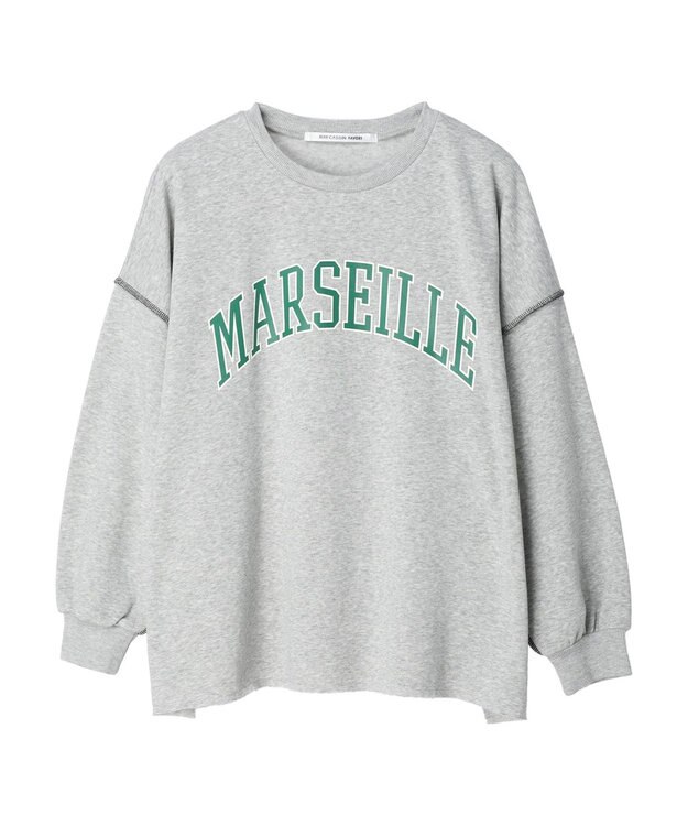 Green Parks ・ＲＡＹ　ＣＡＳＳＩＮ　ロゴｐｔカラーステッチスウェット Gray Mixture