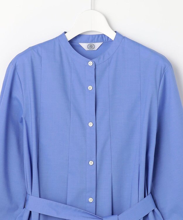 J.PRESS LADIES 【WEB限定】SOFT TC ストレッチ シャツ ワンピース 【WEB限定】ブルー系