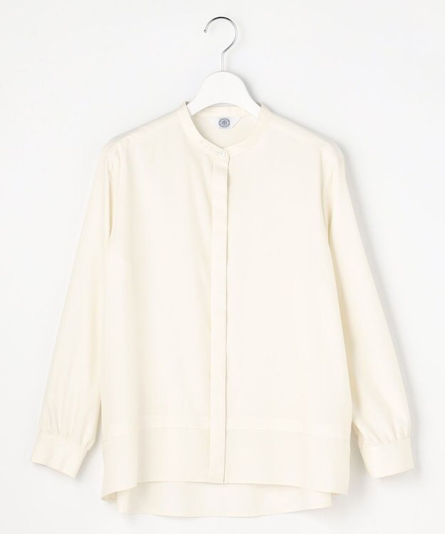 J.PRESS LADIES LIMBLESS50ツイル ブラウス アイボリー系