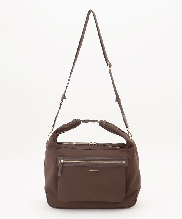 LA BAGAGERIE ループ2WAYショルダーバッグ　Mサイズ チョコ