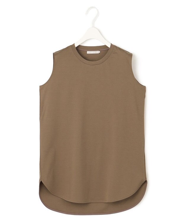 ICB 【接触冷感・洗える】コンパクトスムース ノースリーブTシャツ ブラウン系