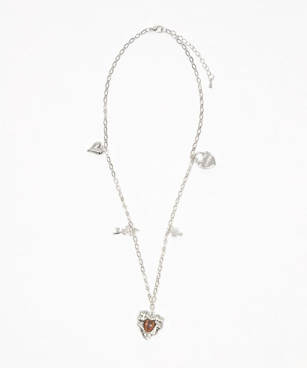 WEGO Lストーンハートジャラモチーフネックレス 柄2