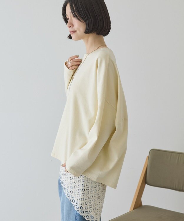 AMERICAN HOLIC 【先行予約】【UVカット】コクーンポンチプルオーバー Light Yellow