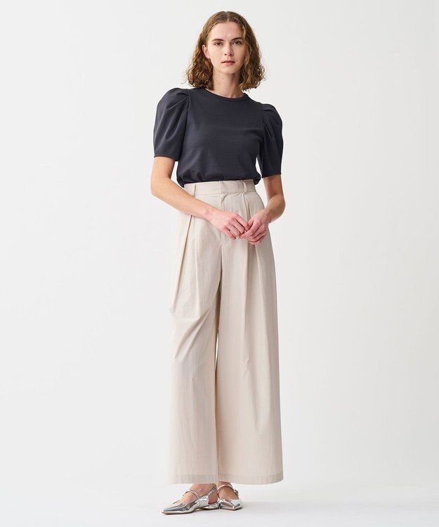 uncrave ダブルフェイスジャージー ボリュームスリーブカットソー スレート