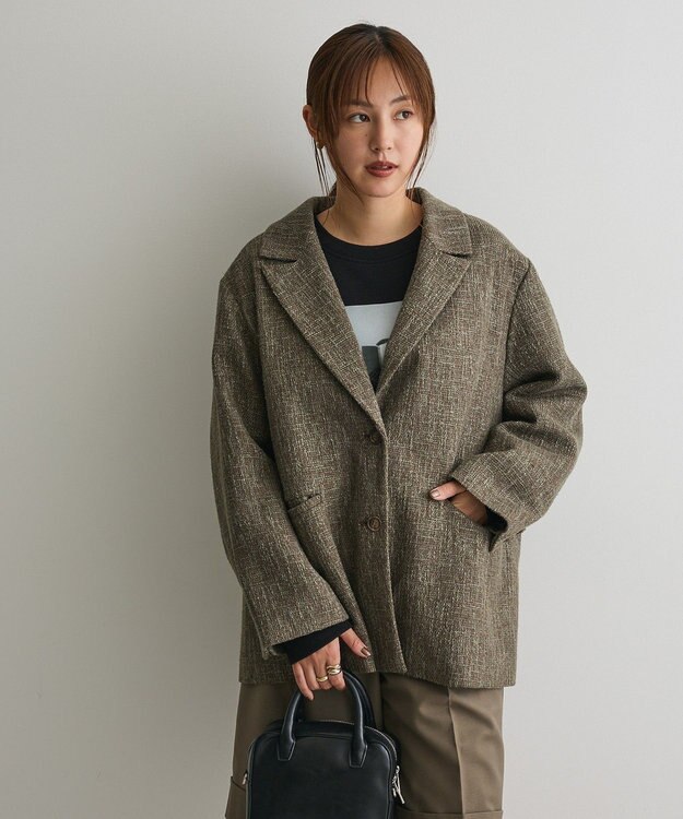 CRAFT STANDARD BOUTIQUE ツイードジャケット Dark Brown