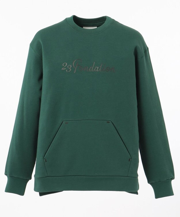 23区GOLF 【MEN】【23Fondation/WEB&一部店舗限定】ライト裏毛 スウェットプルオーバー グリーン系