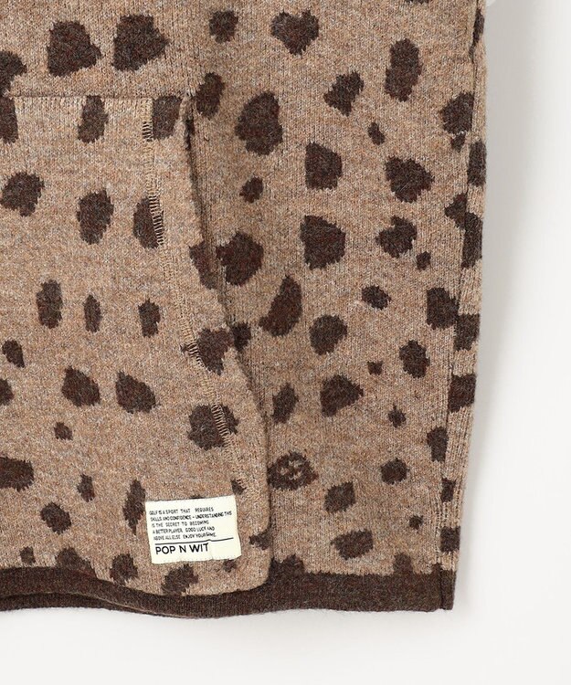 PW CIRCULUS 【MEN】SNOW LEOPARD柄フーディー ベージュ系5