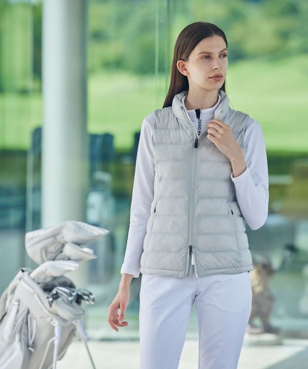 ZERO HALLIBURTON 【防透け加工】アンチシースルーパンツ 82750 洗濯可能 撥水 ストレッチ素材 ゴルフ ZHG-W11a ホワイト