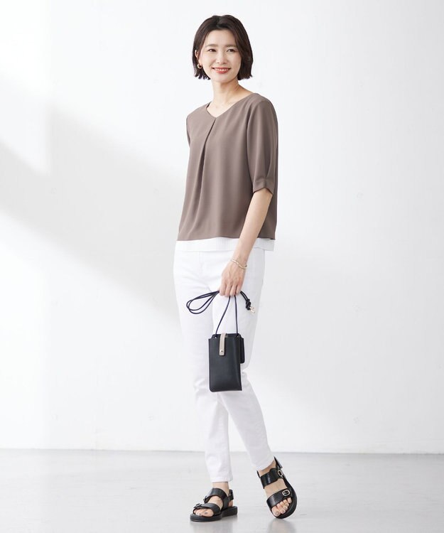 J.PRESS LADIES 【WEB限定】レイヤード カットソー ブラウン系