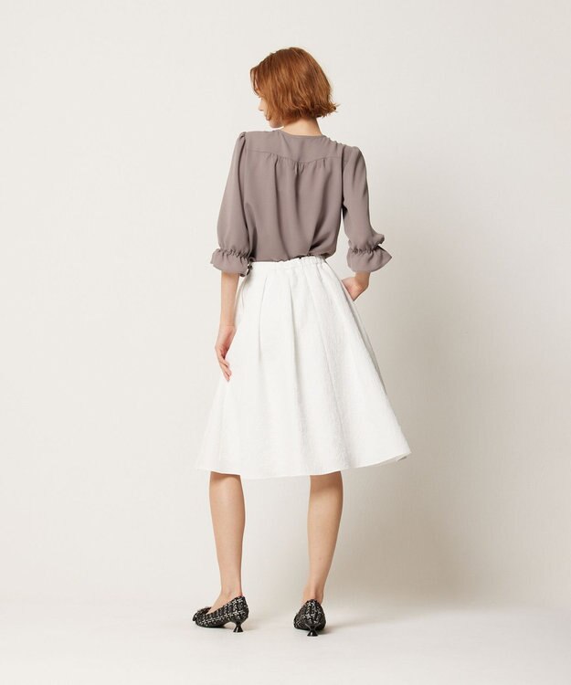 TOCCA 【消臭・洗える】PROMISE RIBBON FRILL ブラウス モカ系