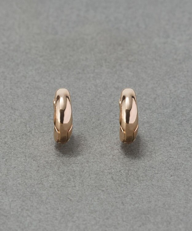 Phoebe 【金属アレルギー対応】シンプルフープスナップイヤリング　シャンパンゴールド シャンパンゴールド