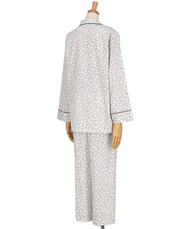 ワコール／睡眠科学 パジャマ 長袖 長ズボン 綿100%(本体) サテン 【睡眠科学×mintdesigns】 レディース YDX605 睡眠科学／ワコール アイボリー