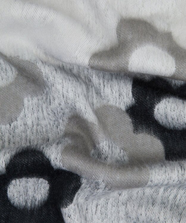 LIBERTY. フローラル モヘアスカーフ 35×220 グレー