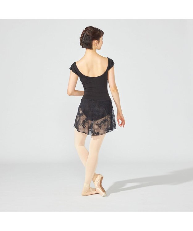 Chacott パフスリーブレオタード ブラック