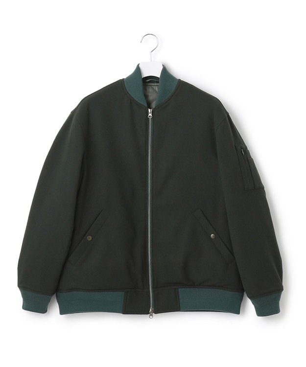 J.PRESS YORK STREET 【UNISEX】2wayストレッチ MA-1ブルゾン グリーン系