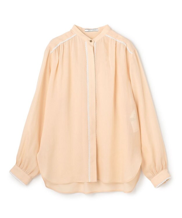 BEIGE， PAULINE / リネンヴィスコースレースブラウス Peach